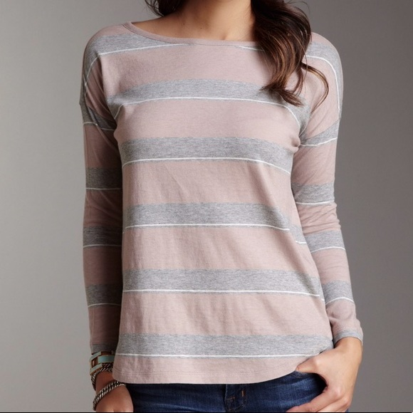 Joie Sherry Striped Scoopneck Cotton Linen Top M - Picture 7 of 7
